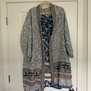MAEVE -embroidered detail kimono duster - XS/S